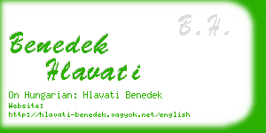 benedek hlavati business card